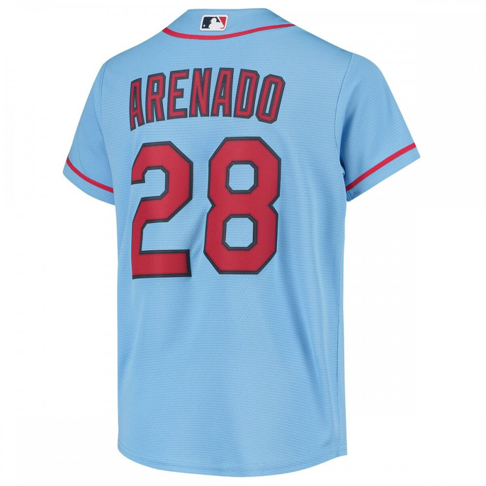Nolan Arenado St. Louis Cardinals Youth Alternate Replica Player Jersey - Light Blue-Pro Kit Vault | Brand New 26/27 Sports Jerseys